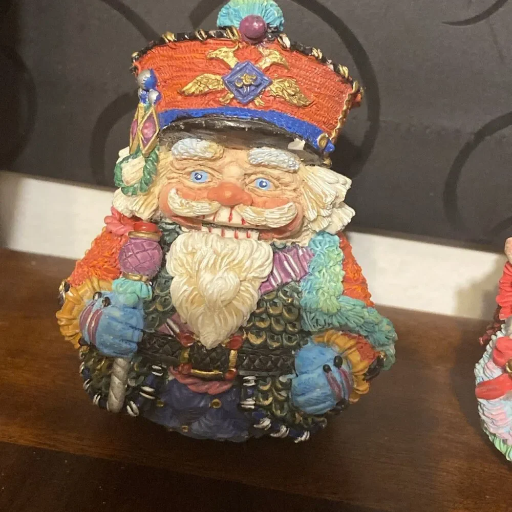 Vintage Possible Dreams Crinkle Claus Figurines - Set of 3